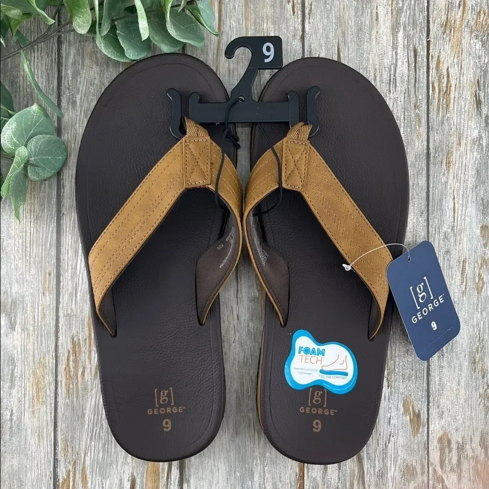 Men's Comfort Thong Sandals Flip Flops Shoes Size 9